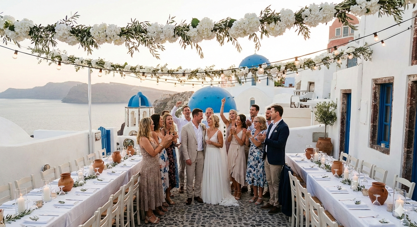 wedding in santorini